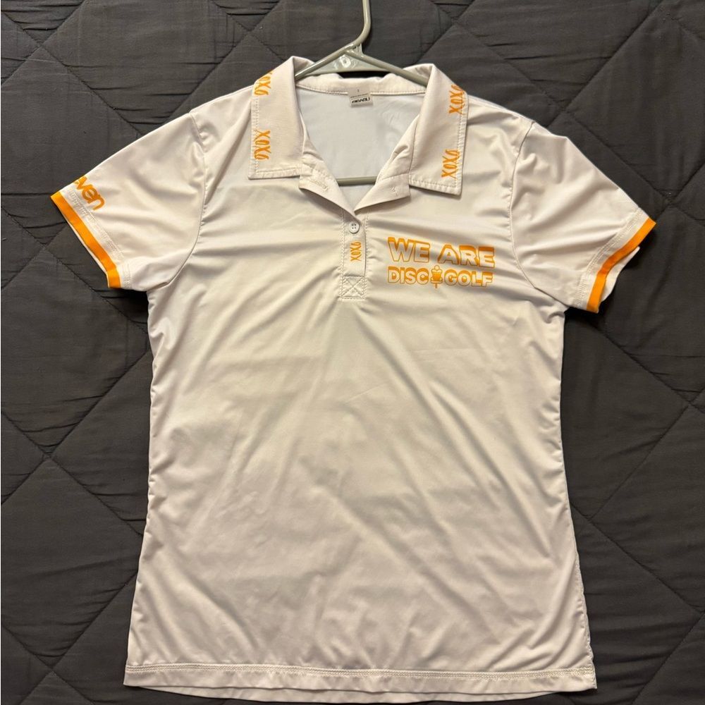 Women’s Eleven Cream Polo Disc Golf Shirt - Picture 8 of 10